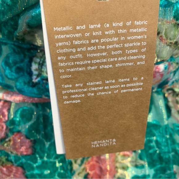 Hermant & Nandita Revolve Velvet Floral Metallic One Shoulder Mini Dress - Picture 14 of 16